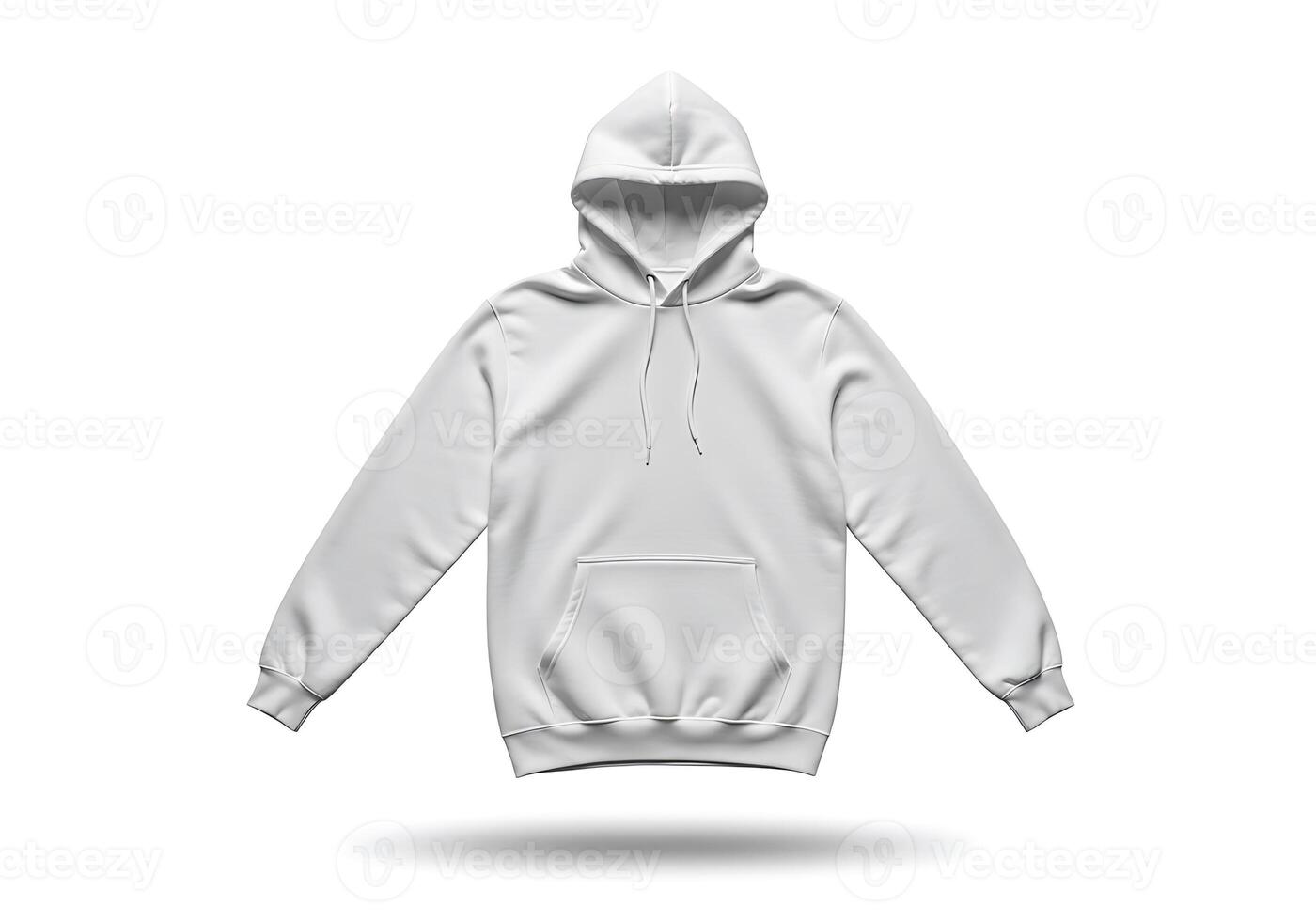 Blank White Hoodie Mockup for Design and Branding photo