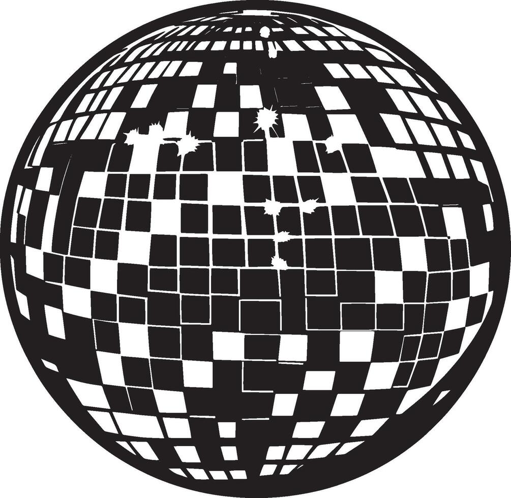 a disco ball with squares on it vector
