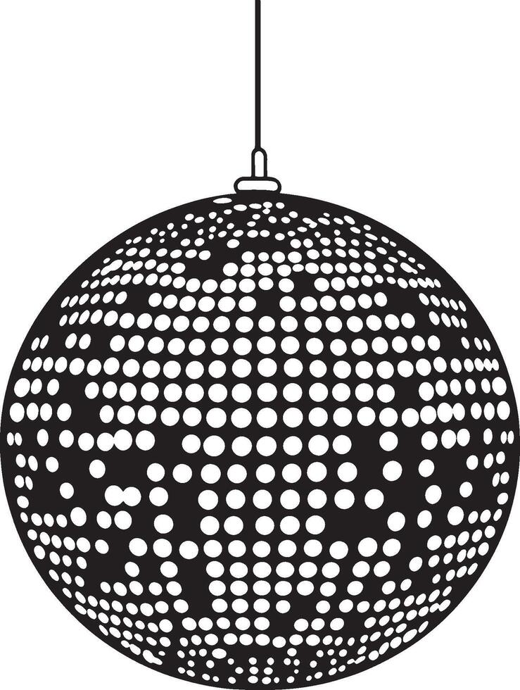 illustration of a black disco ball icon vector