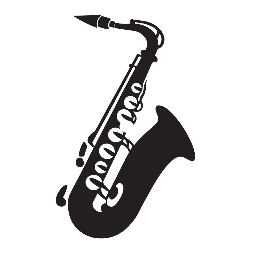 Saxophone icon black illustration vector