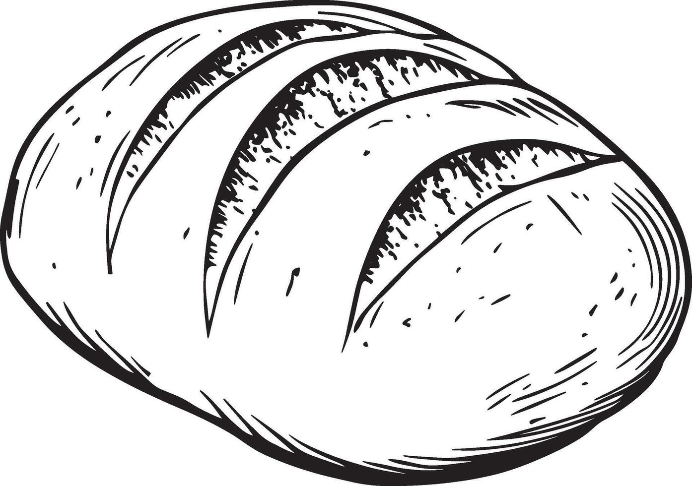 Minimalist black sourdough icon art vector