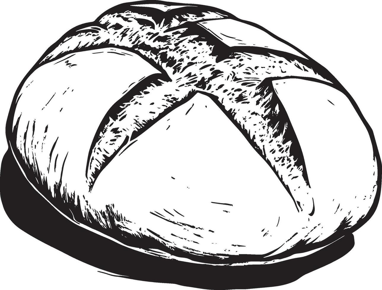 Sourdough silhouette illustration in black vector
