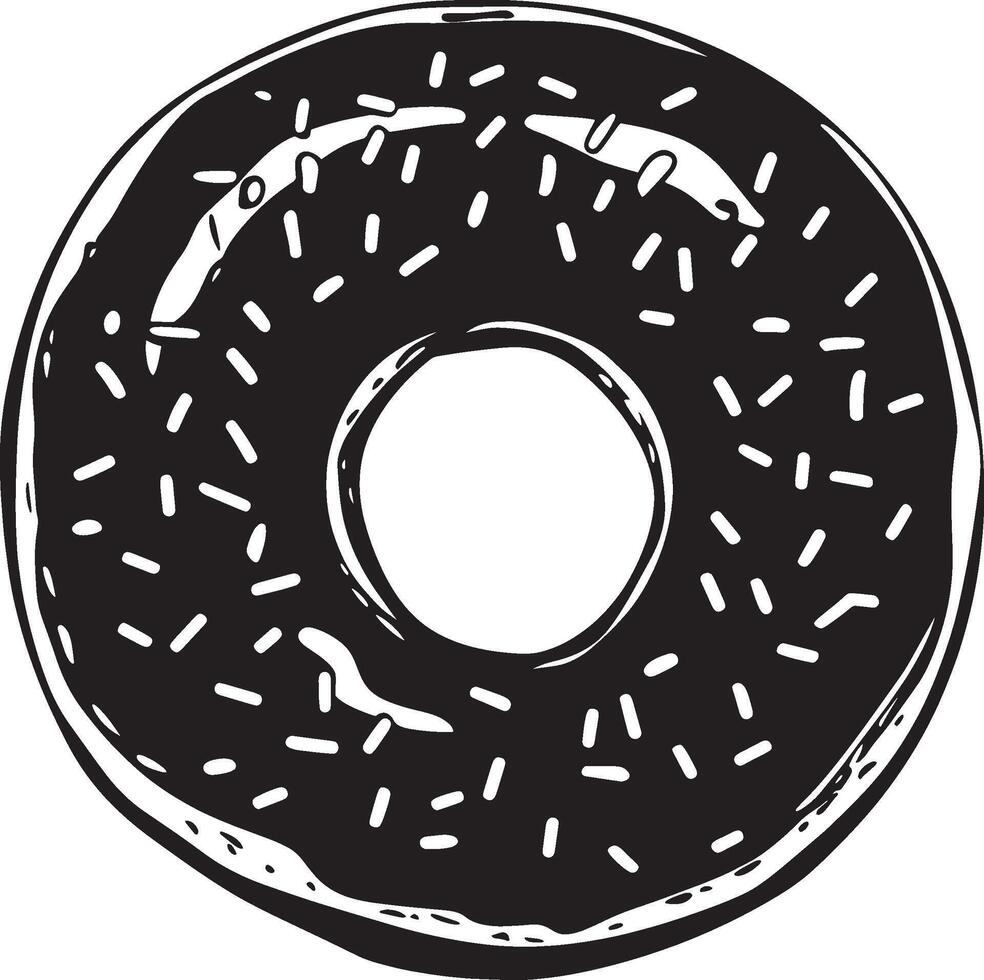 Donut icon black illustration vector