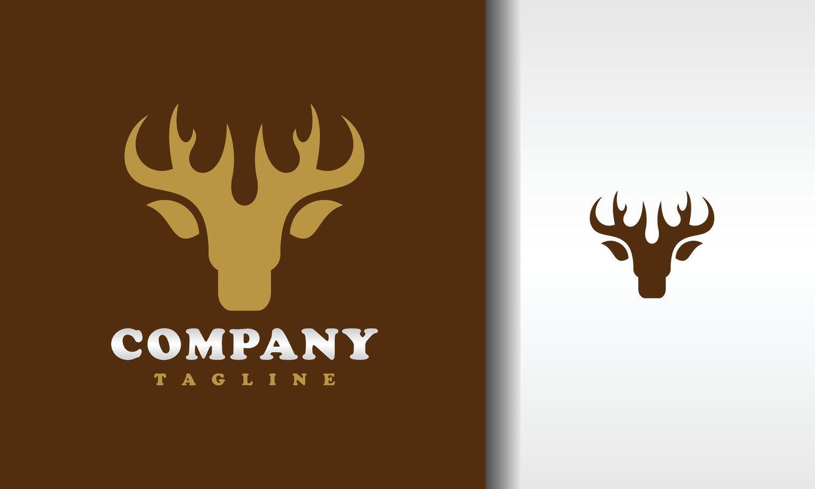 the deer head logo vector