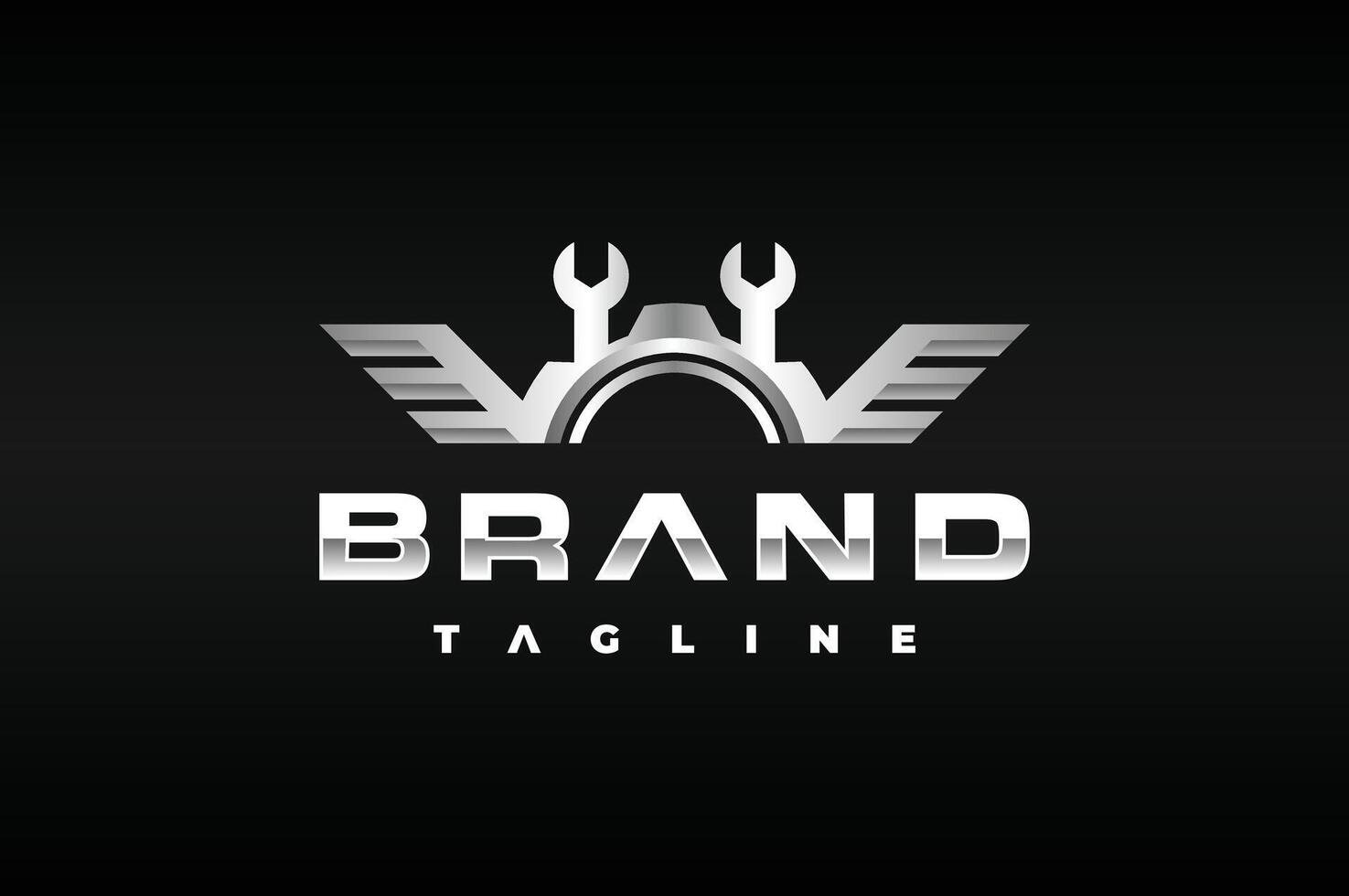 the wing workshop equipment logo vector