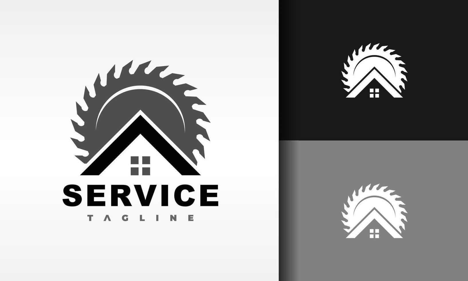 home circular saw logo vector