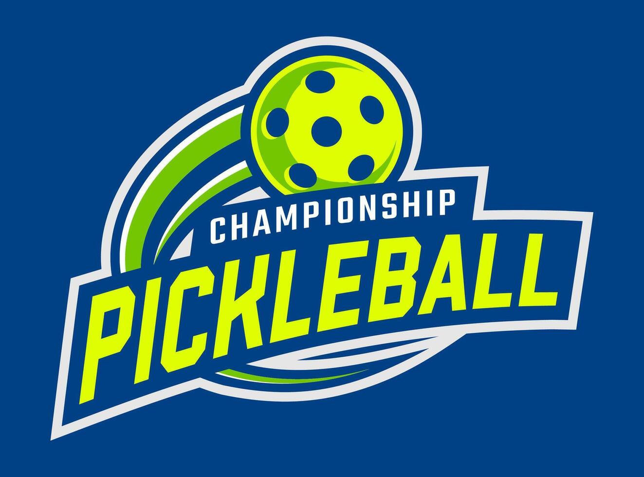 PICKLEBALL SPORTS LOGO DESIGN TEMPLATE vector