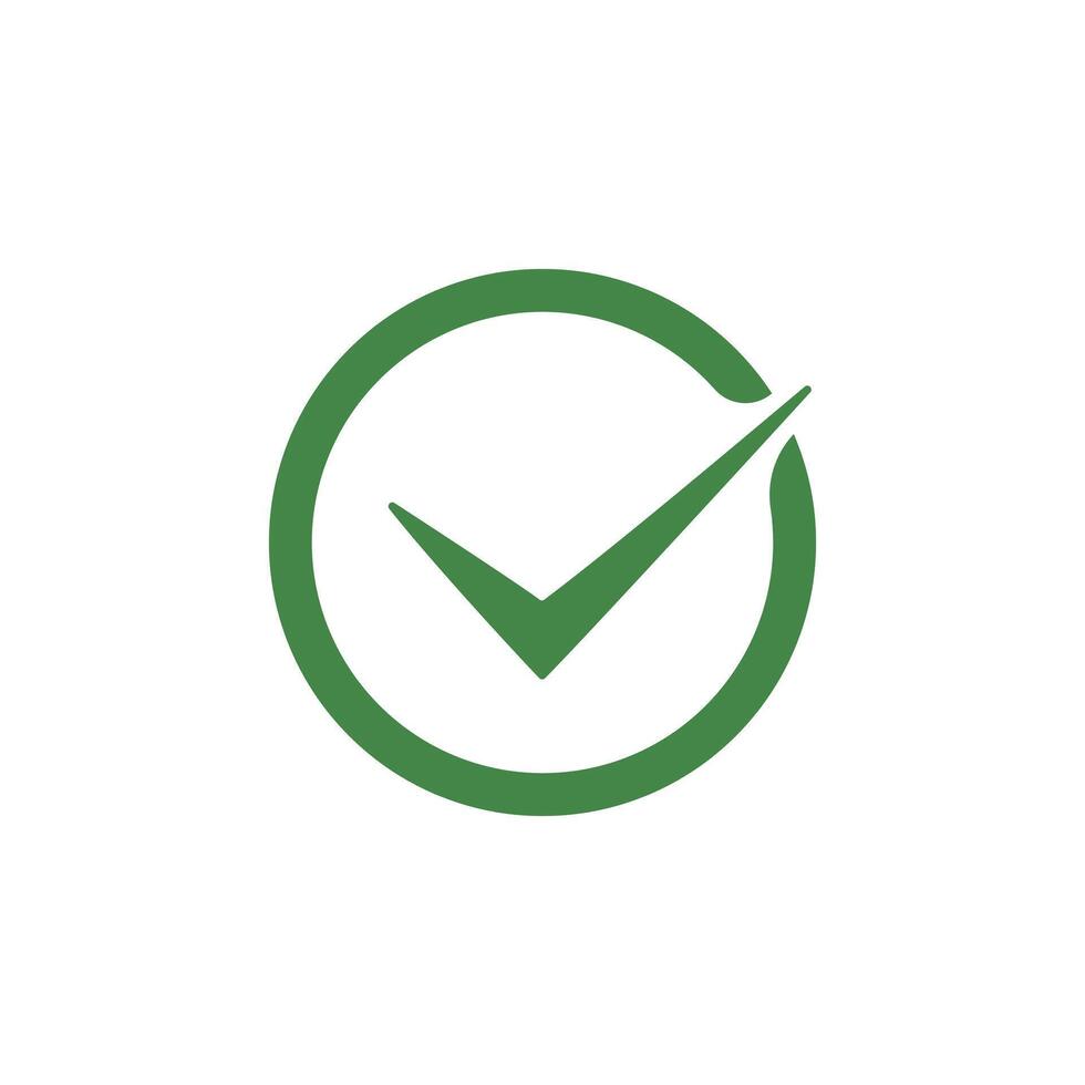 green checkmark icon design template vector