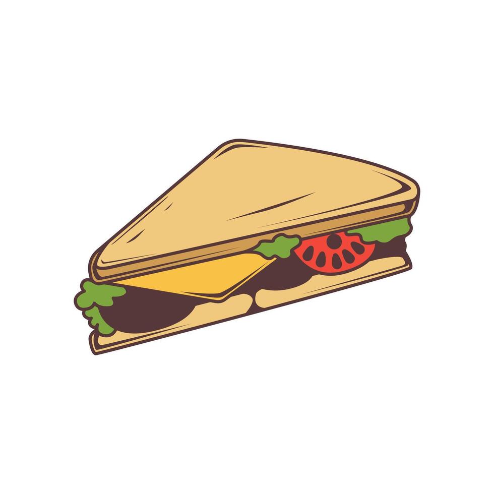 Sandwich logo design concept idea vector