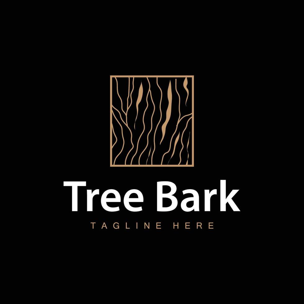 simple line design wood bark logo illustration concept minimalist line template symbol icon vector