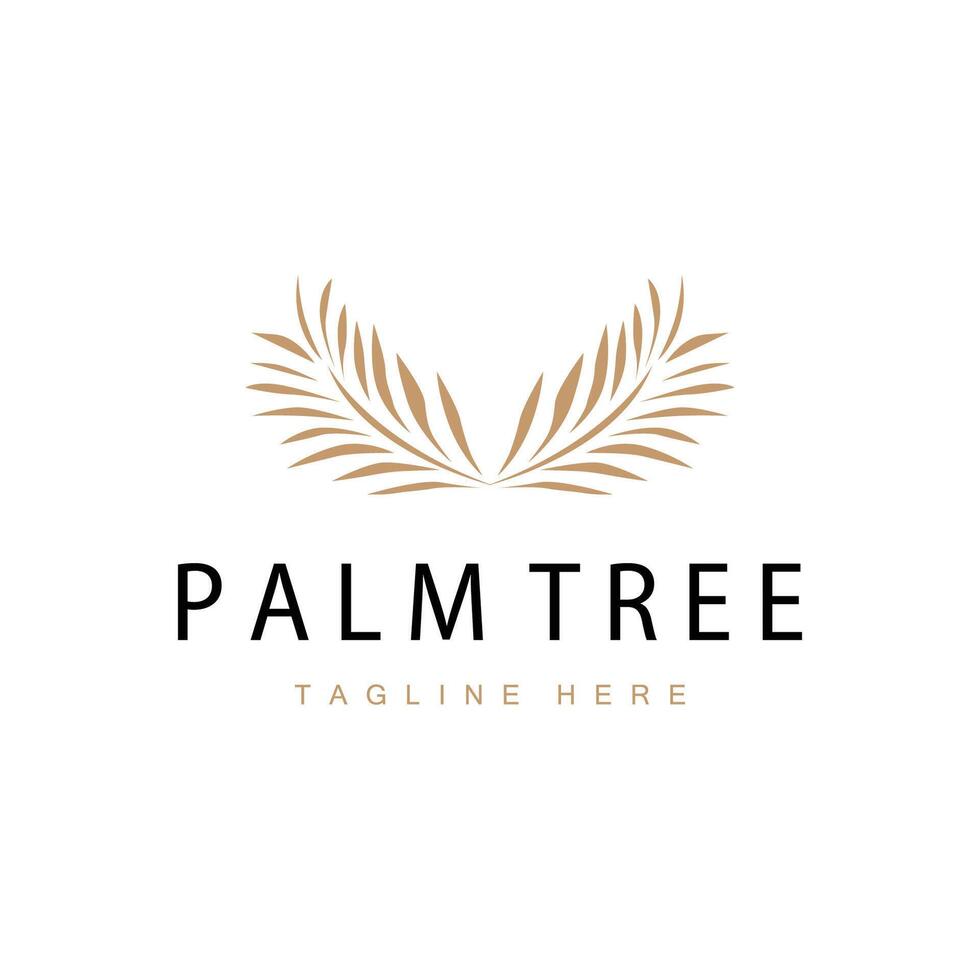 palm tree plant logo design coconut tree icon vector