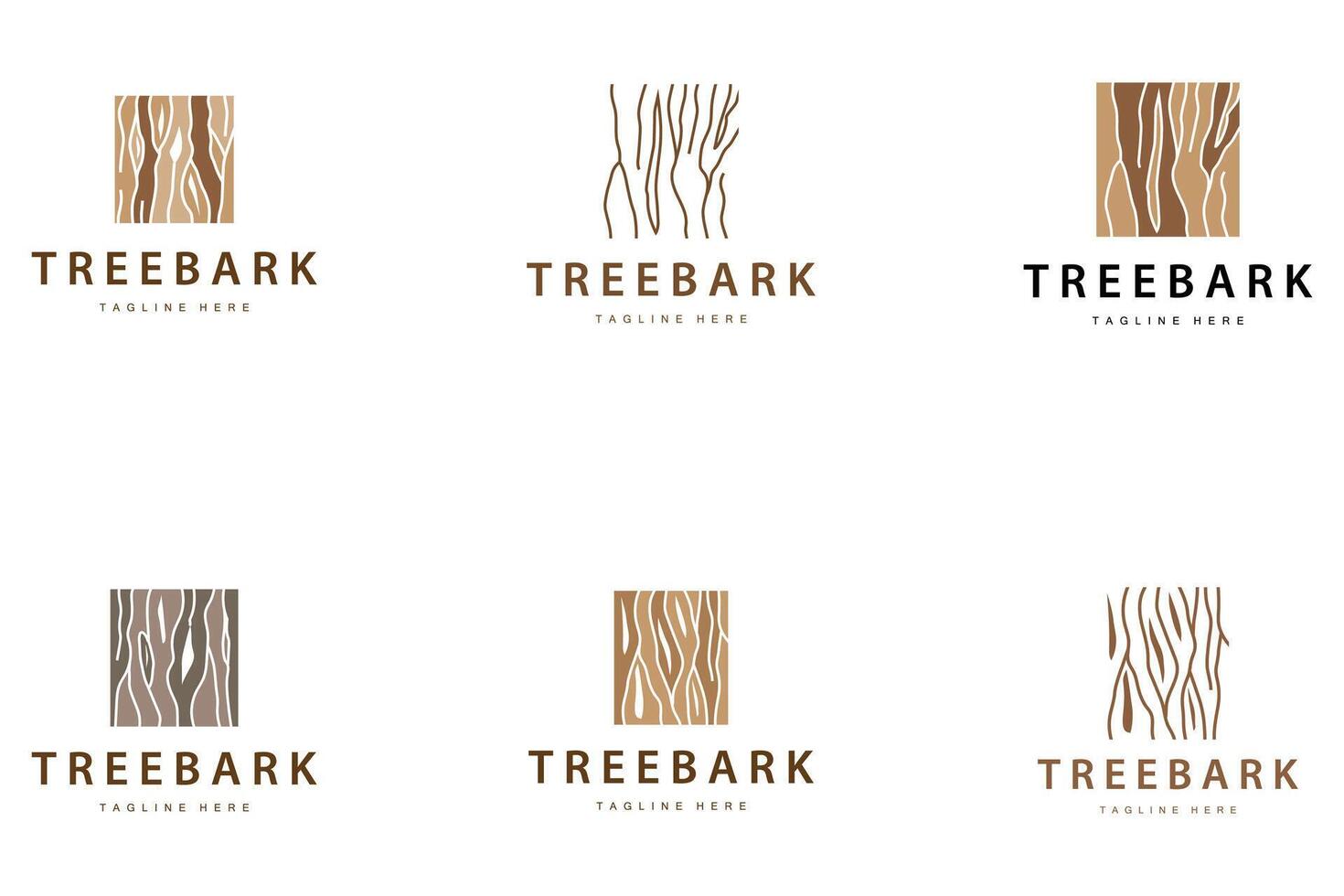 Wood logo design structure forest tree bark template vector