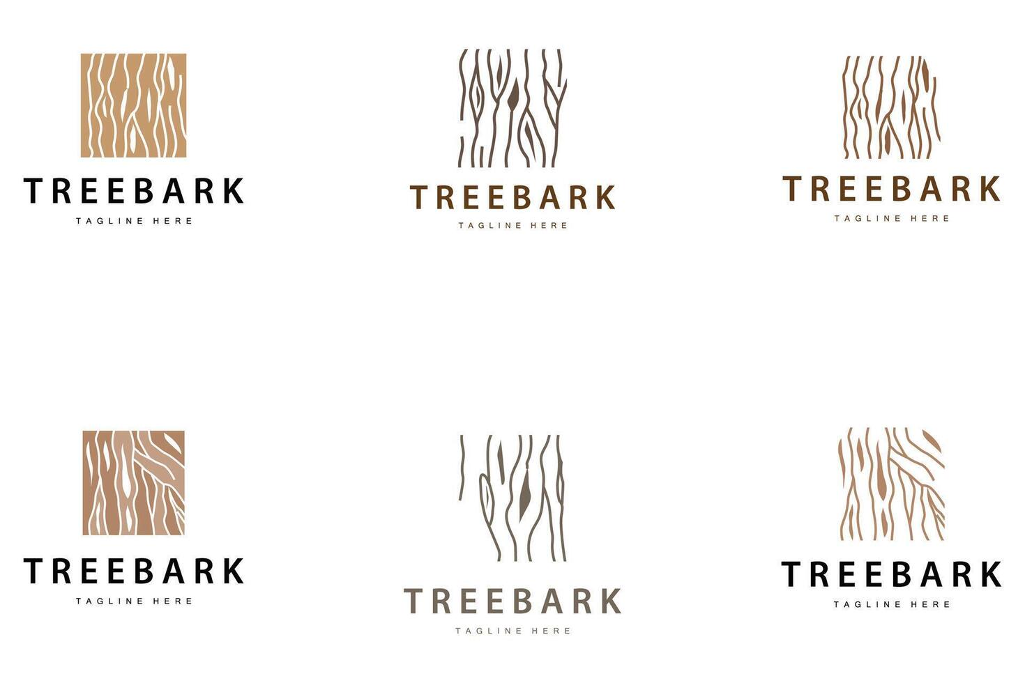 Wood logo design layers forest tree bark vector