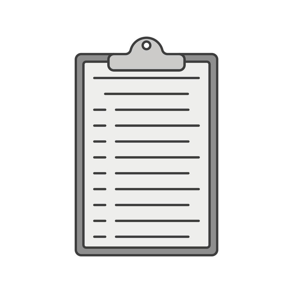 Clipboard with Paper, A clipboard holding a document, representing organization and task management. vector