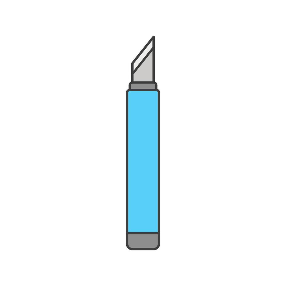 Paper Cutter, A utility knife, representing precise cutting for office and craft work. vector