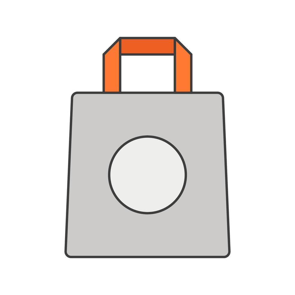 Shopping Bag, A simple paper bag with handles, symbolizing retail shopping and product purchases. vector