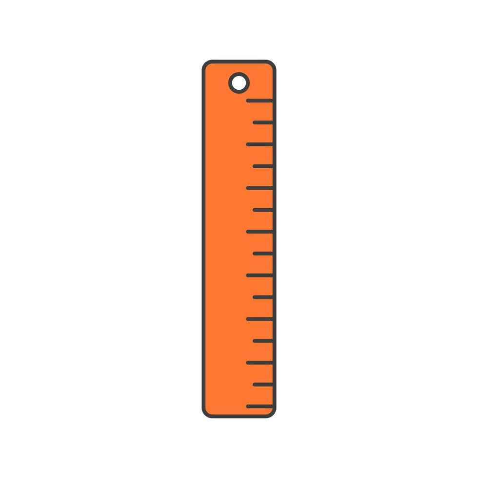 Ruler, A straight measuring tool, symbolizing precision and design work. vector