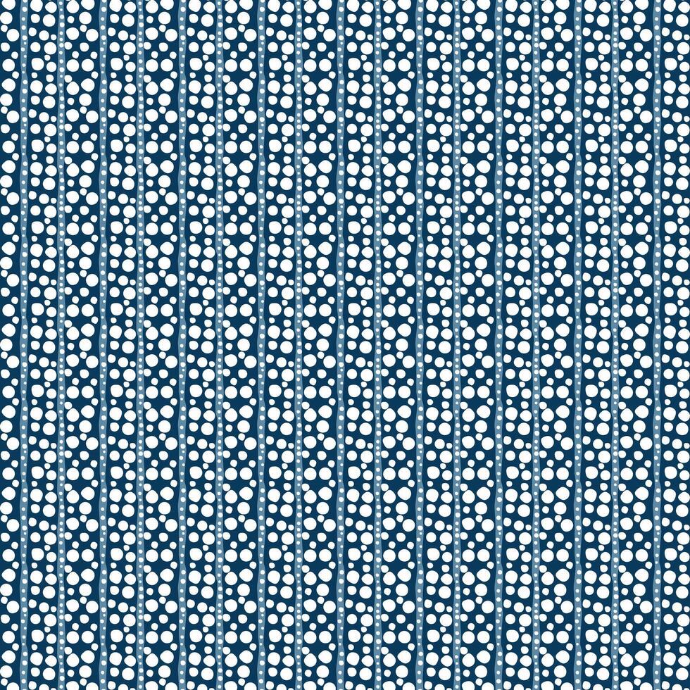 Seamless pattern with white polka dots on a blue background vector