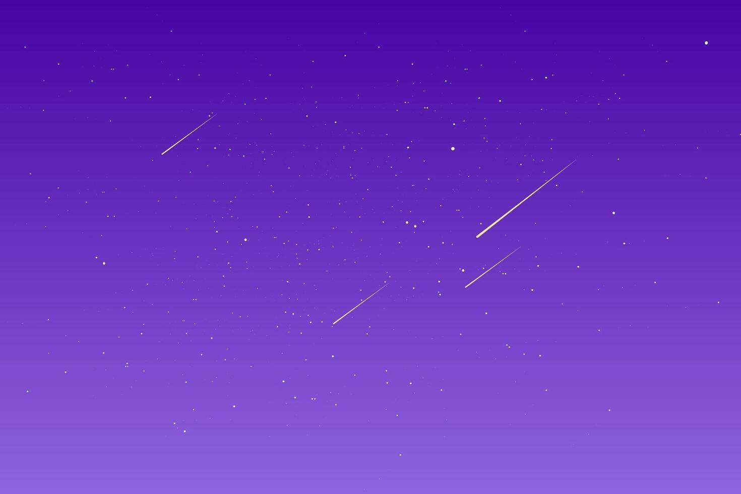 starry night sky with meteor shower vector