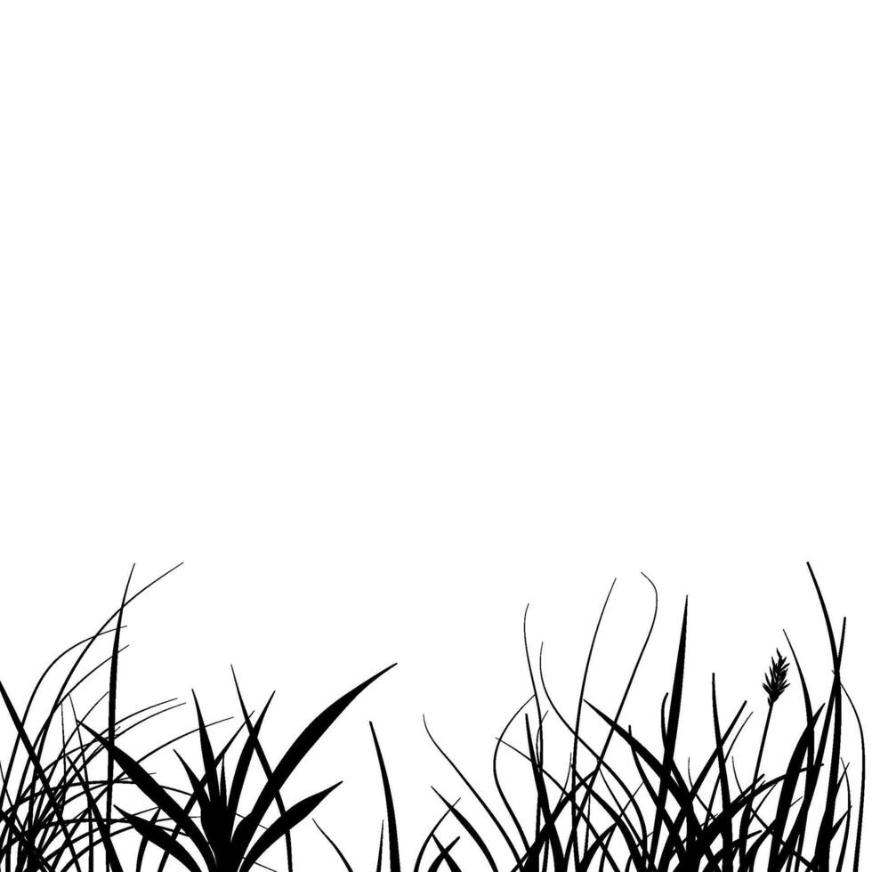 meadow silhouette element vector