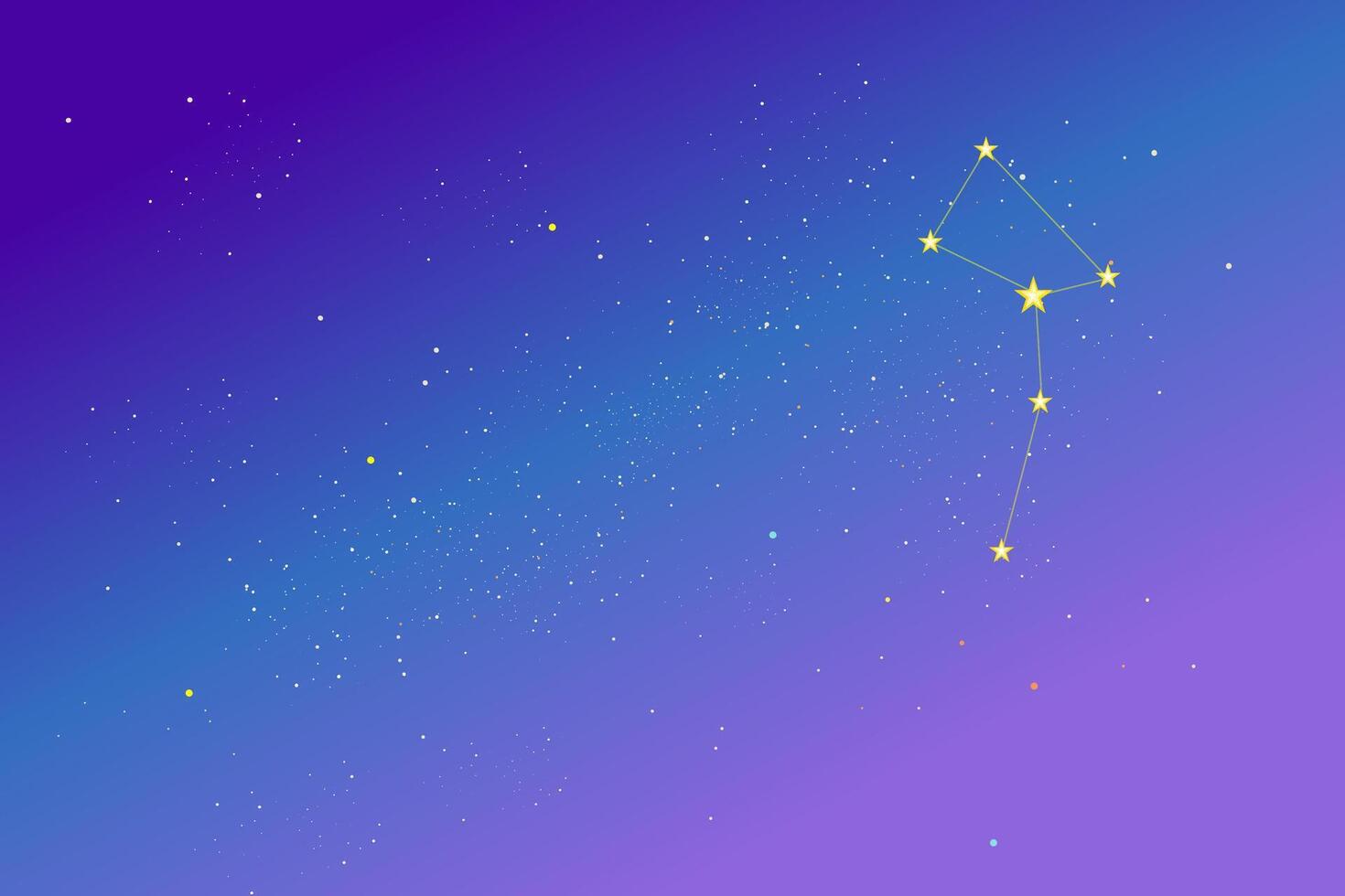 night sky with star constellation vector