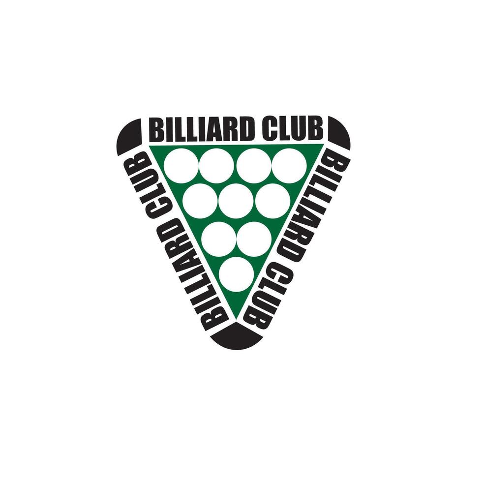 billiard logo typography design graphic template vector