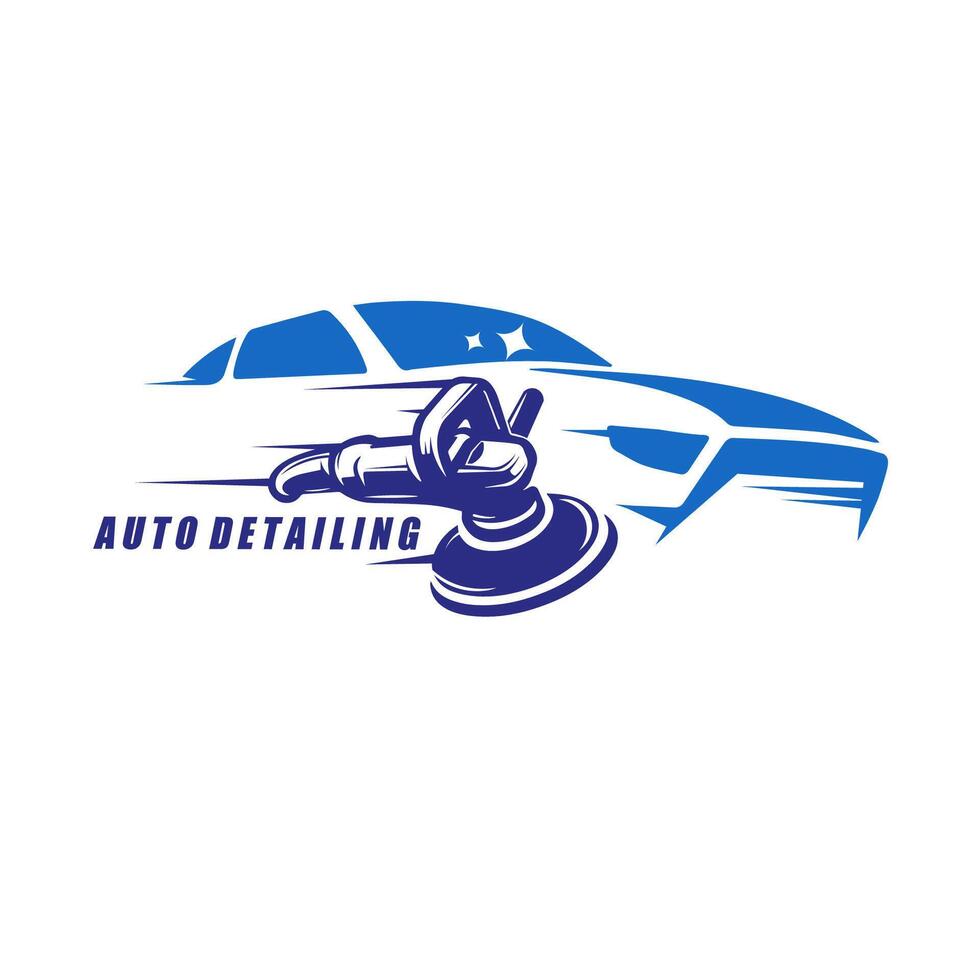 auto detailing service logo design graphic template vector