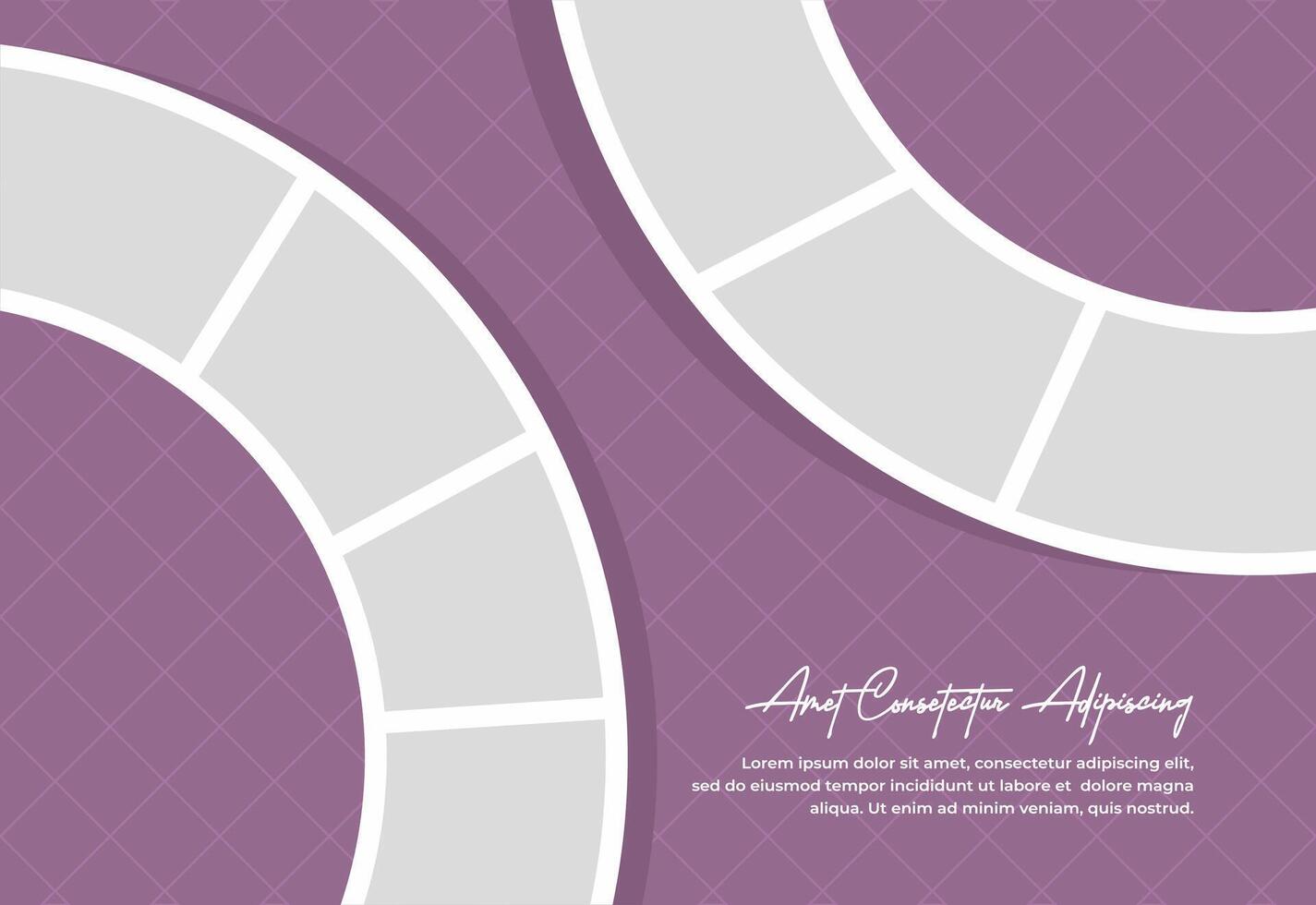 Picture Collage photo effect template design vector