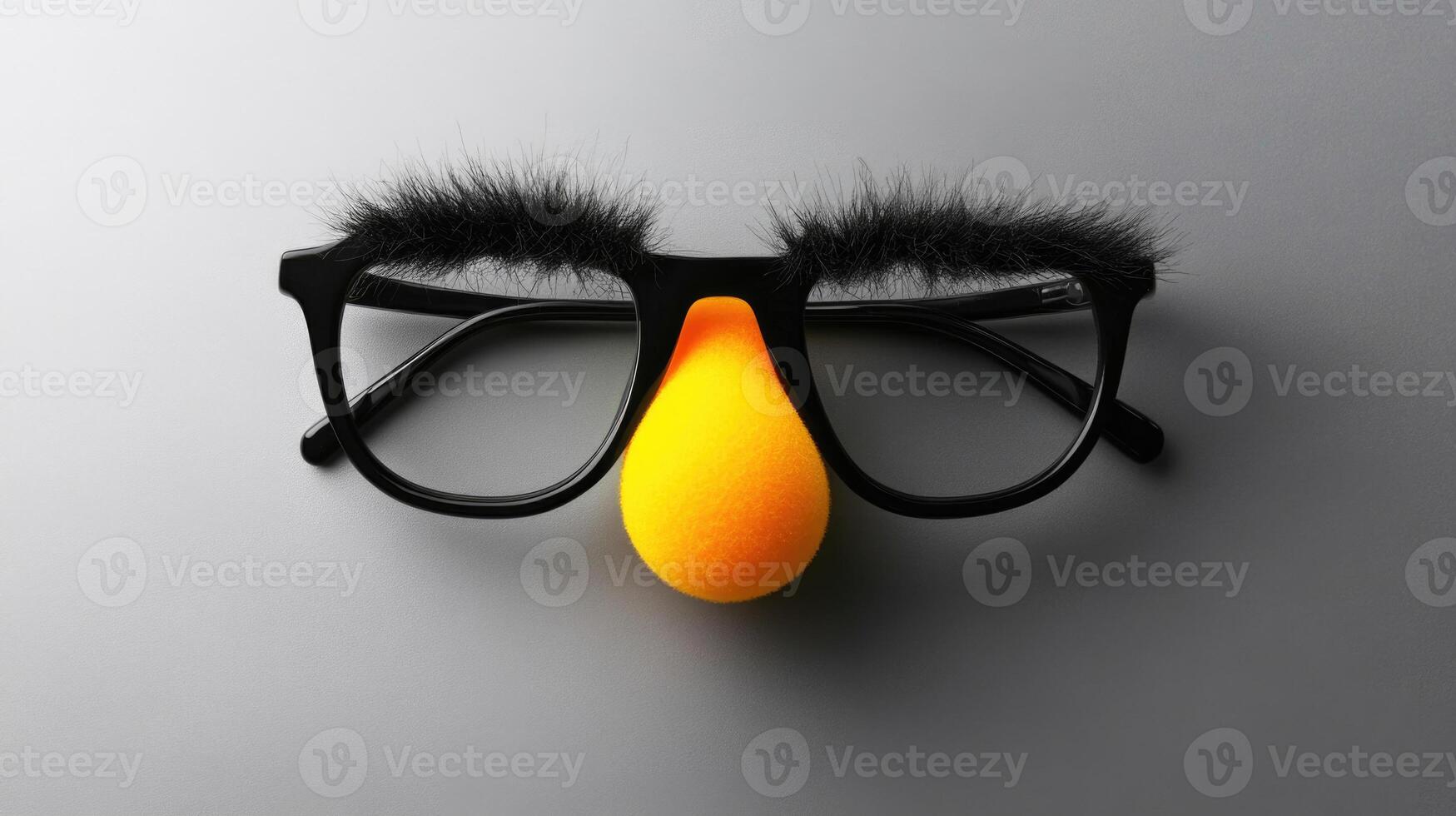 Unique playful mask design featuring a comical yellow nose and glasses photo