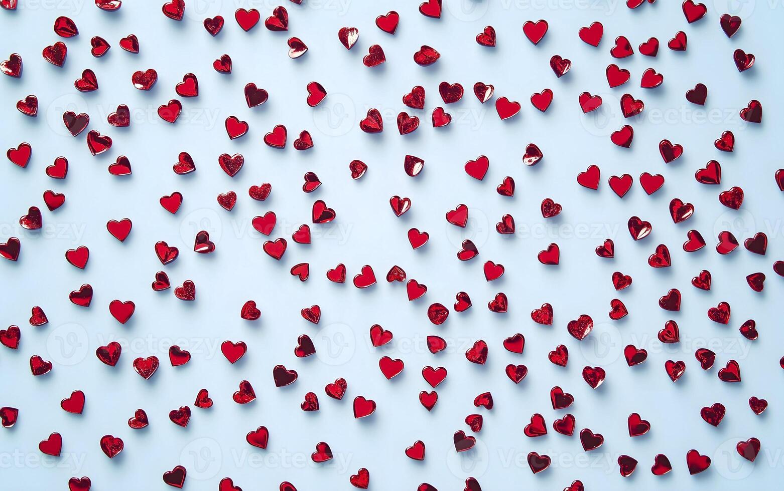 Multitude red heart shapes texture. Celebrate affection. Happy Valentines Day greeting card, website and social media post. photo