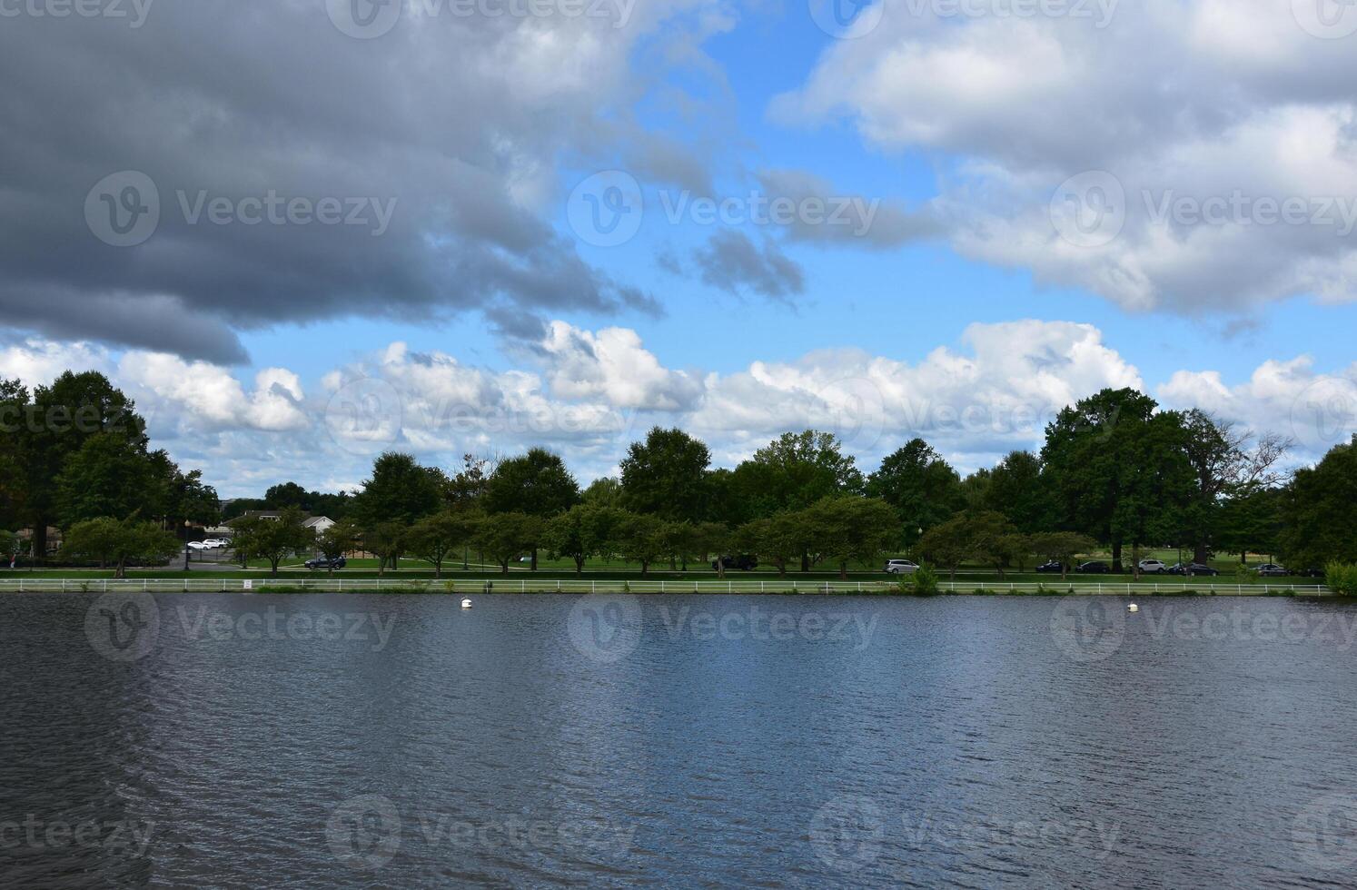 Dark Clouds Hovering Over the Potomac River photo