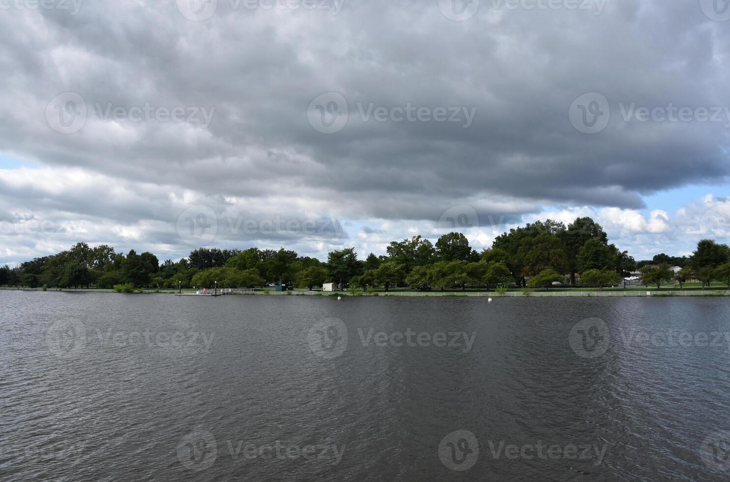 Storm Clouds Hovering Over the Potomac River photo