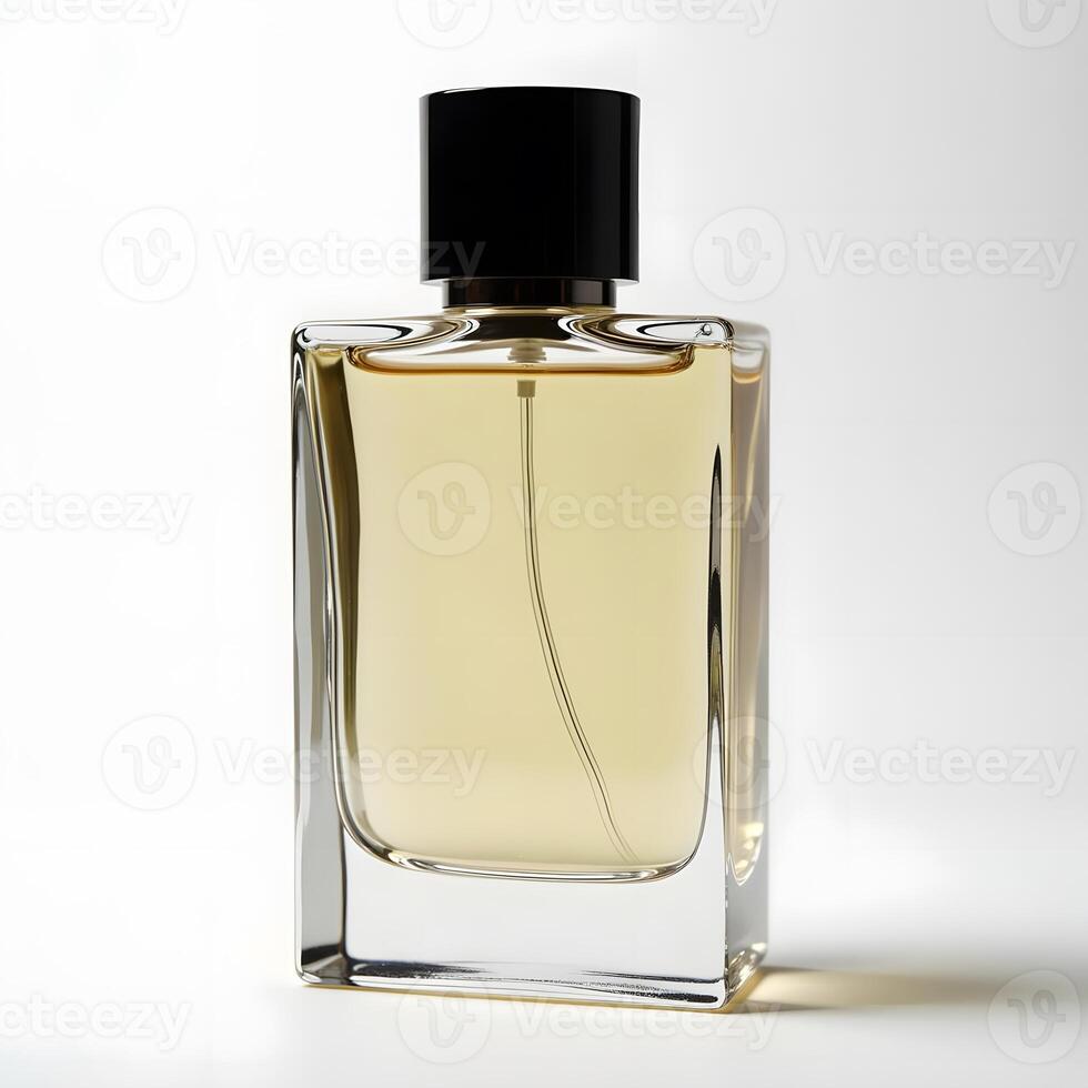 Leather Scented Elixir A Luxurious Fusion of Cucumber, Raspberry, and Lavender in a Chic, Unlabeled Bottle photo