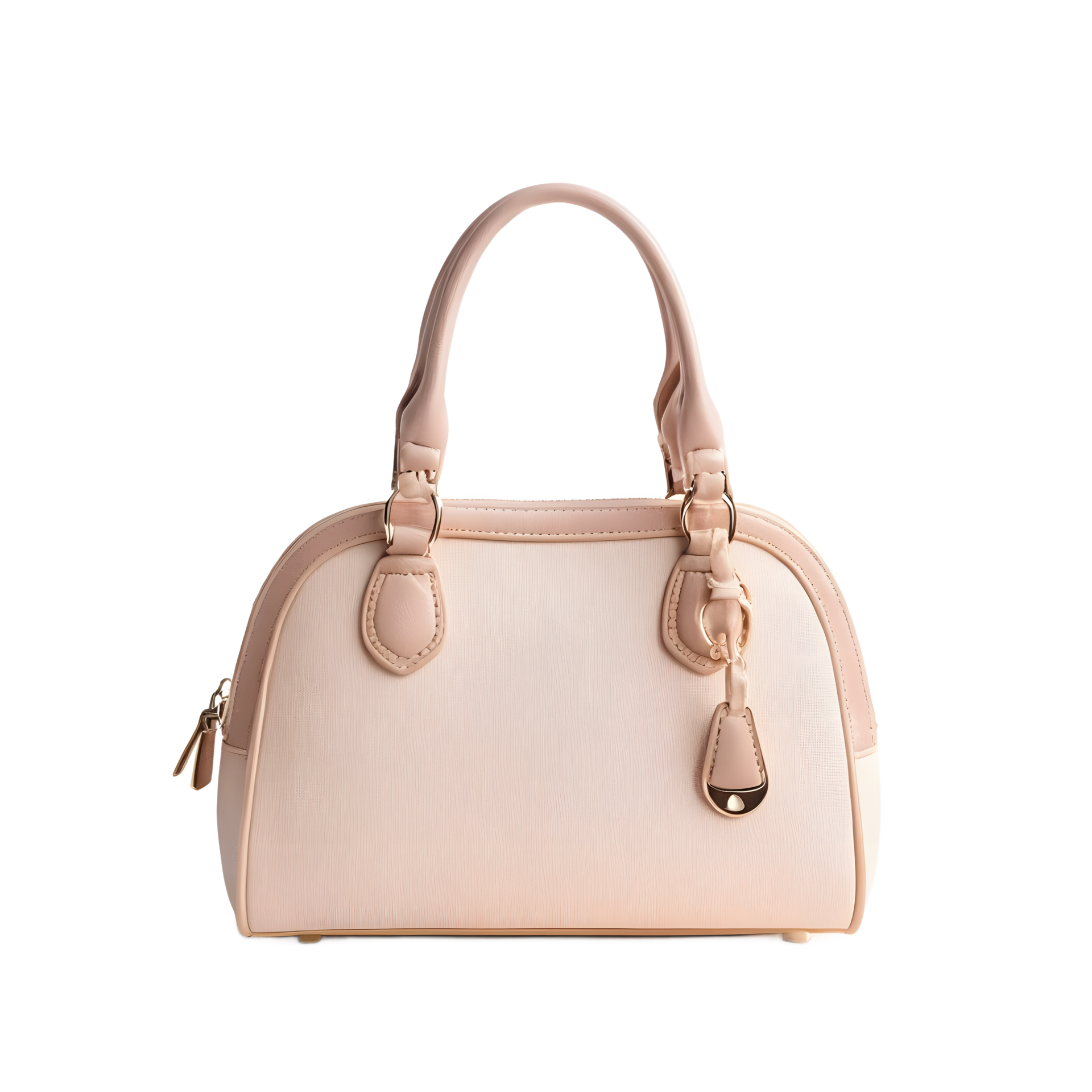 Elegant light beige handbag against a transparent background 55716651 png