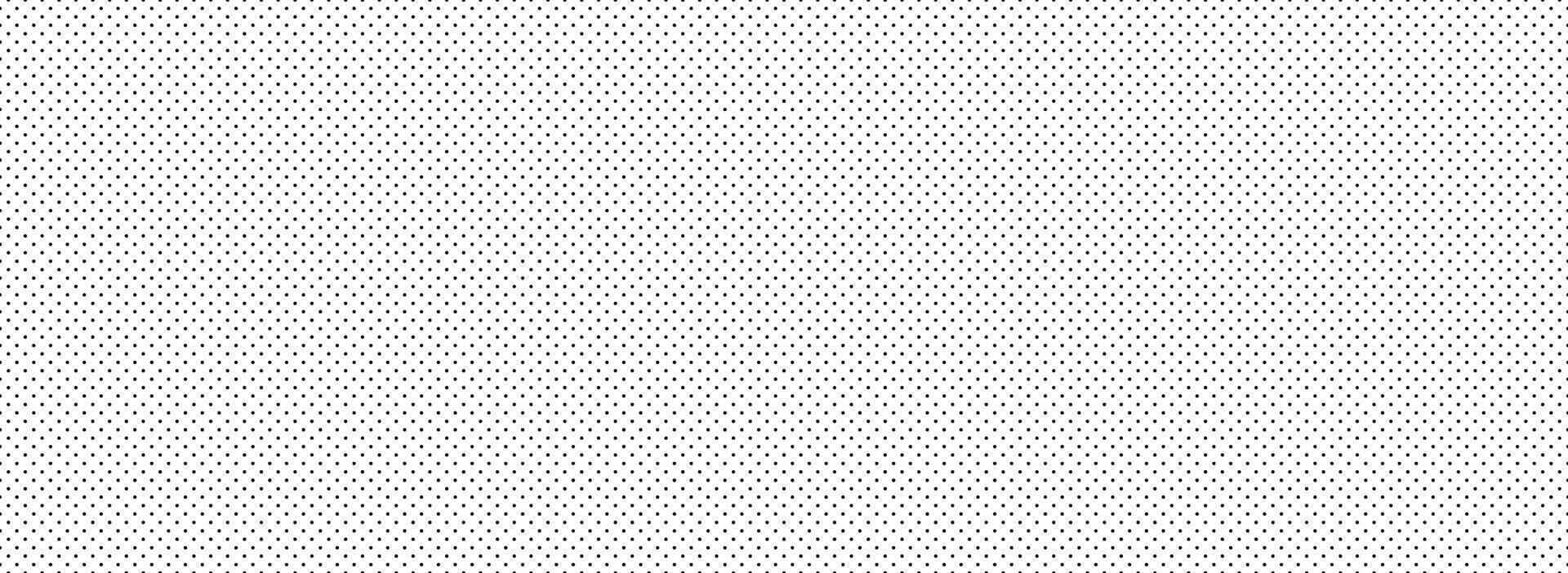 Seamless dotted repeated texture. Black and white polka dot pattern. Repeated endless backdrop. All over halftone wallpaper. Regular grid background. Textile or fabric poka dot swatch vector