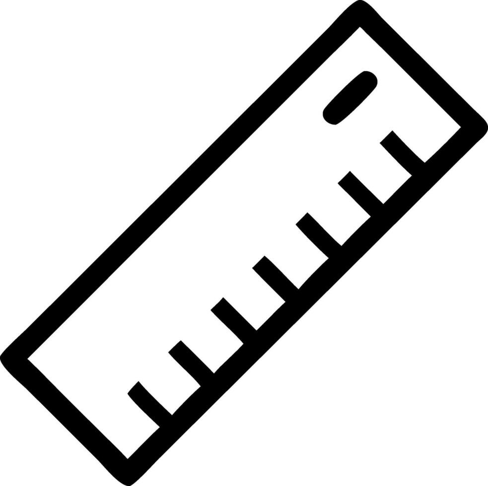 Ruler Icon Design with Measurement Marks for Educational and Design Purposes vector
