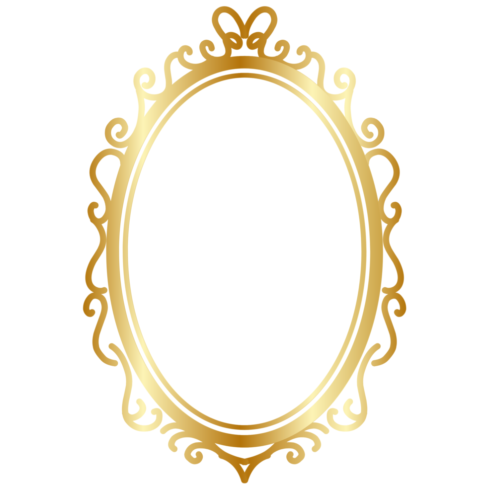 Golden Decorative Mirror Frame png