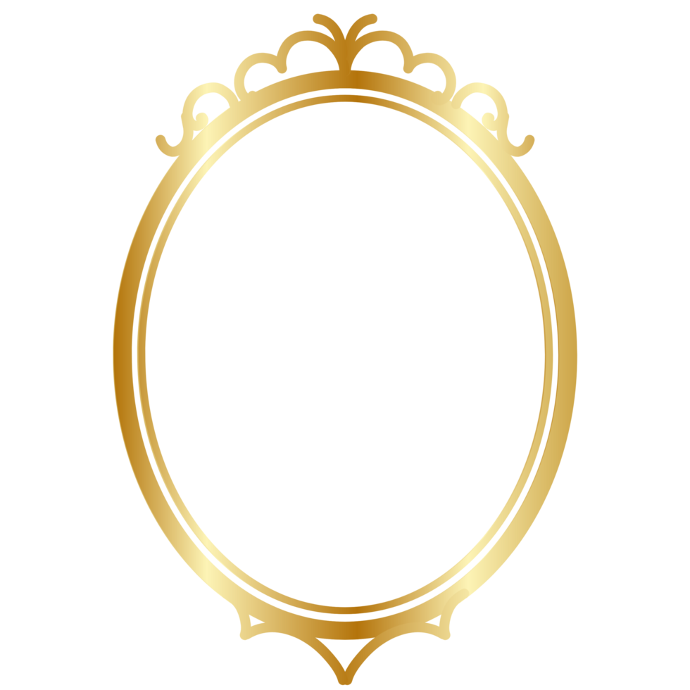 Elegant Gold Ornate Frame Design png