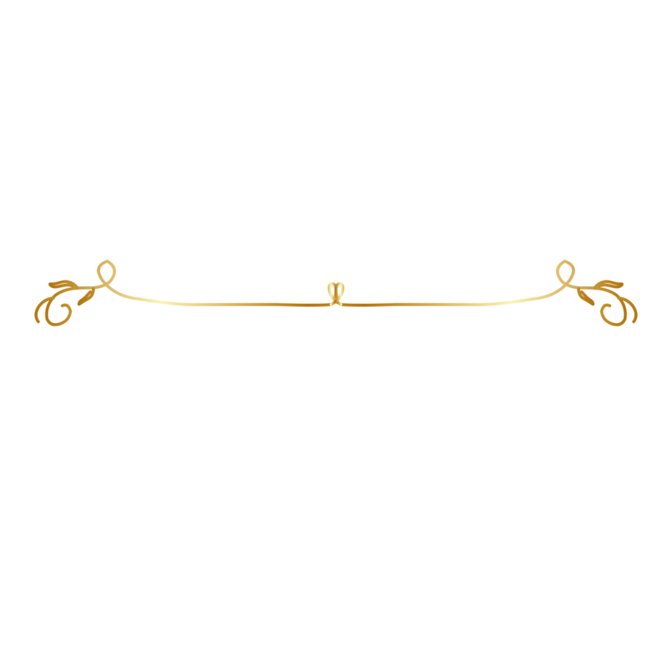 Elegant Gold Decorative Line Art png