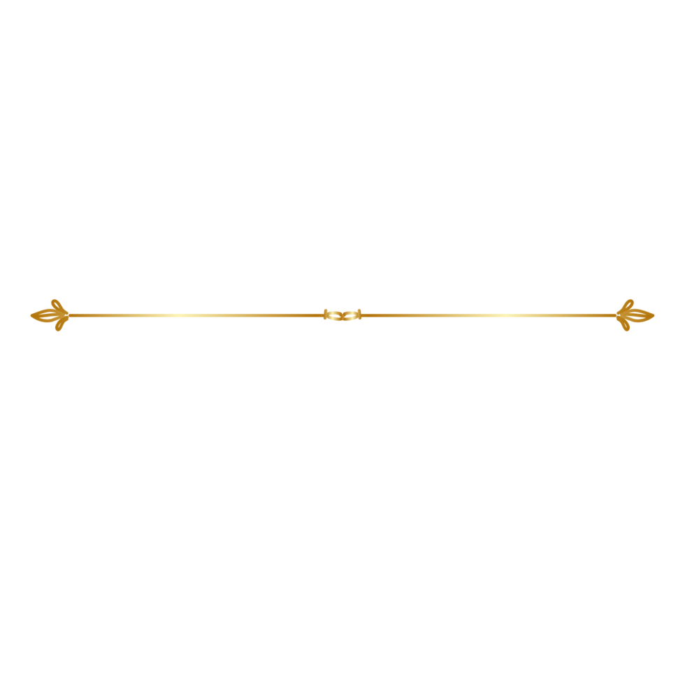 Elegant Gold Divider with Arrows png