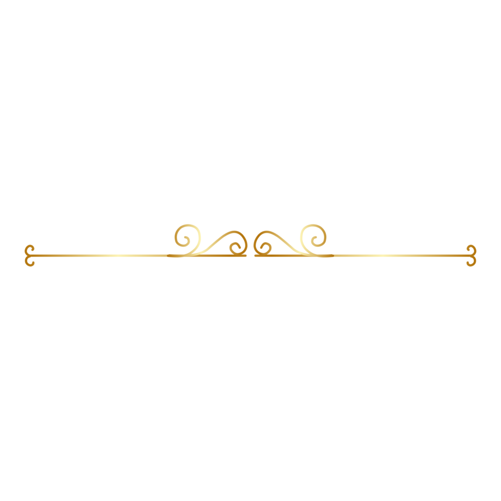 Elegant Gold Ornamental Divider png