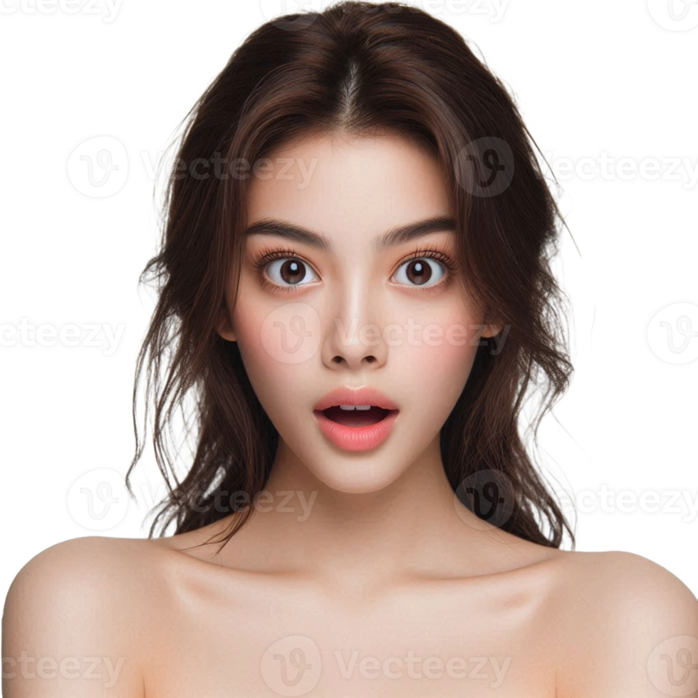 An Amazed or Surprised women with Wow Expression png