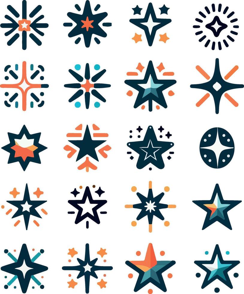 star and sparkle icon vector