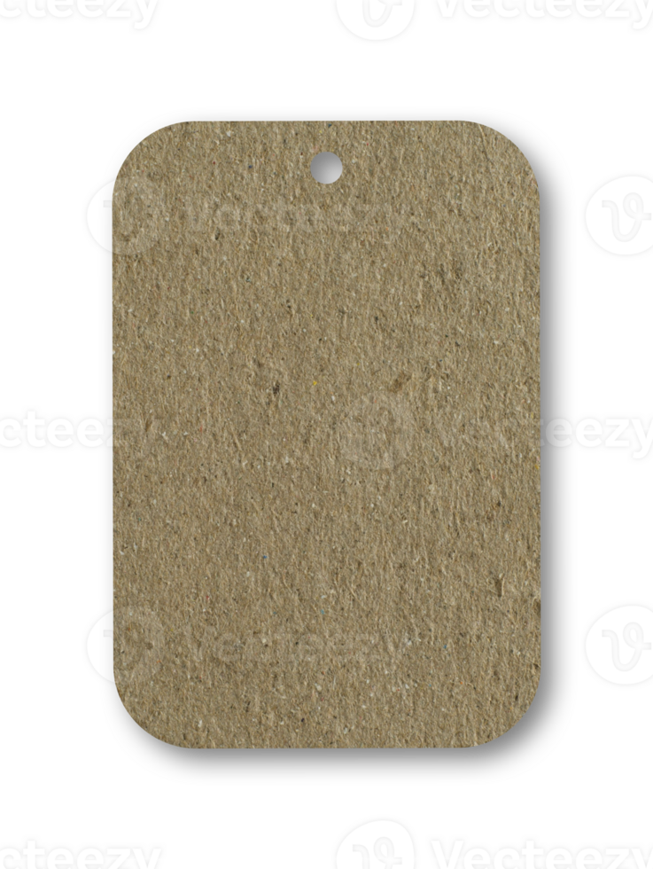 blank cardboard tag mockup isolated element png