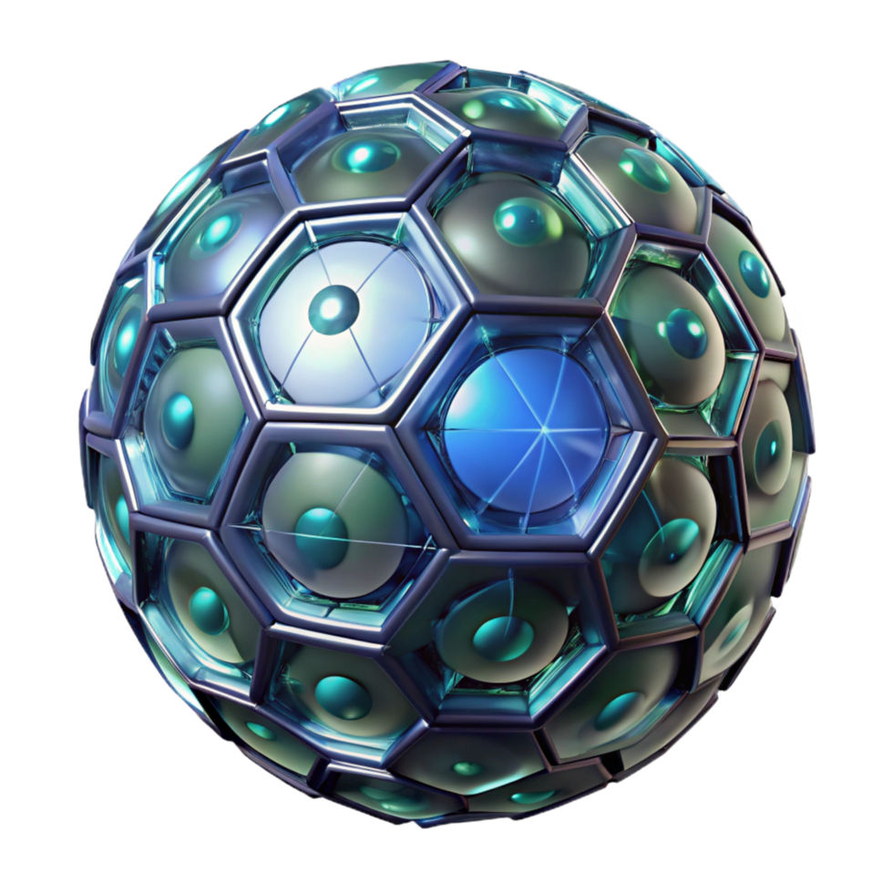 abstrato 3d esfera geométrico Projeto - uma conceptual 3d render do a abstrato esfera com geométrico Projeto criando uma dinâmico e moderno visual composição png