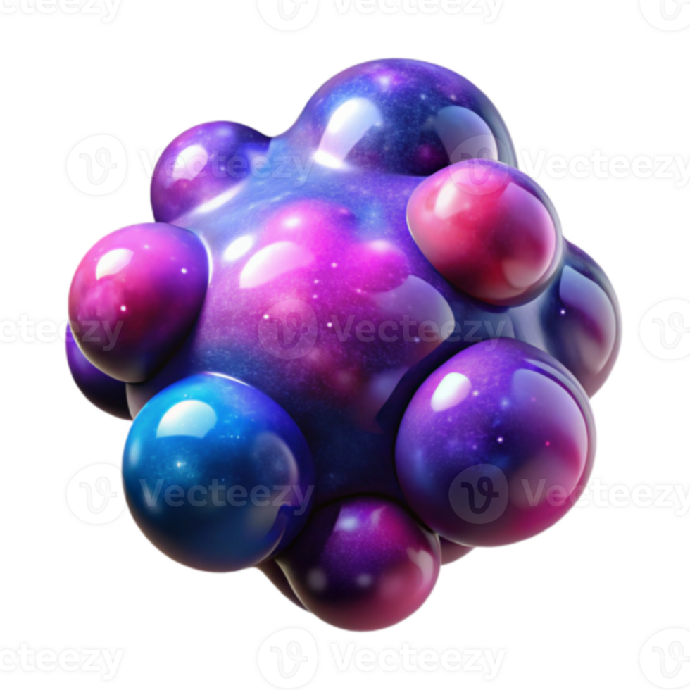 Cosmic Globules 3D Render Abstract Background Image png