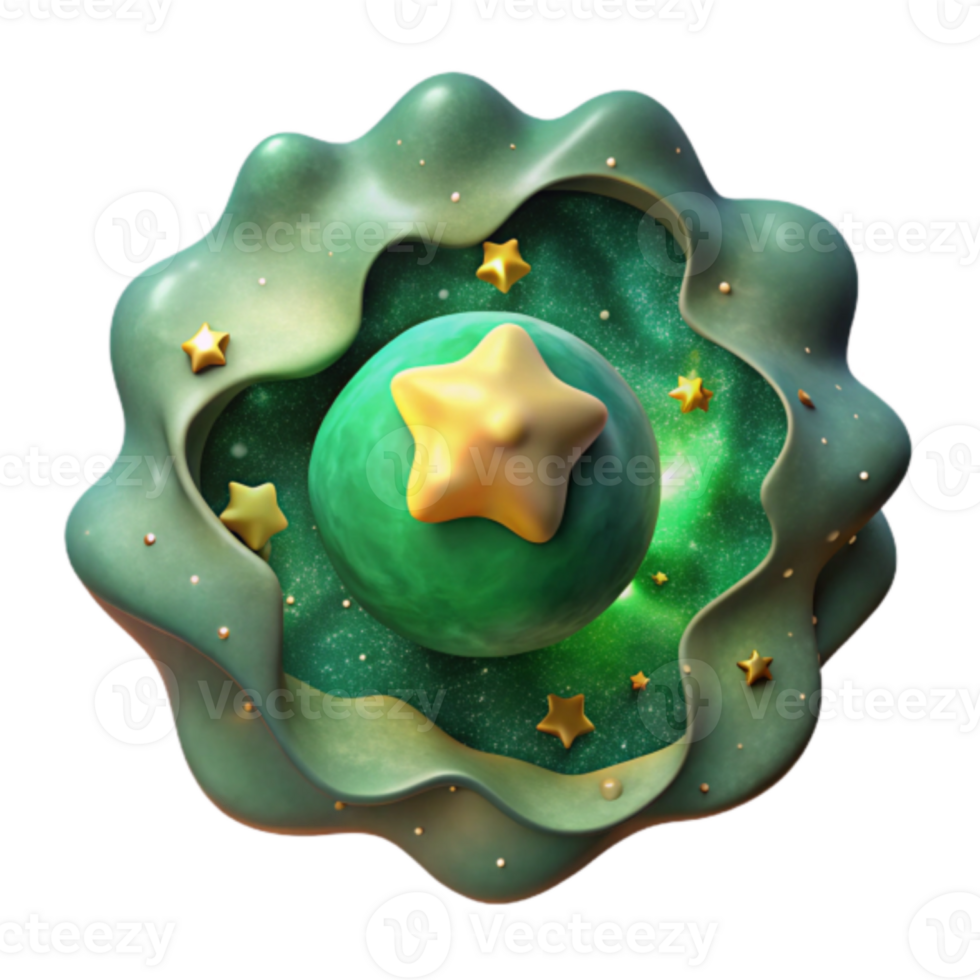 Enchanted Galaxy 3D Render Abstract Background Stars and Celestial Sphere png