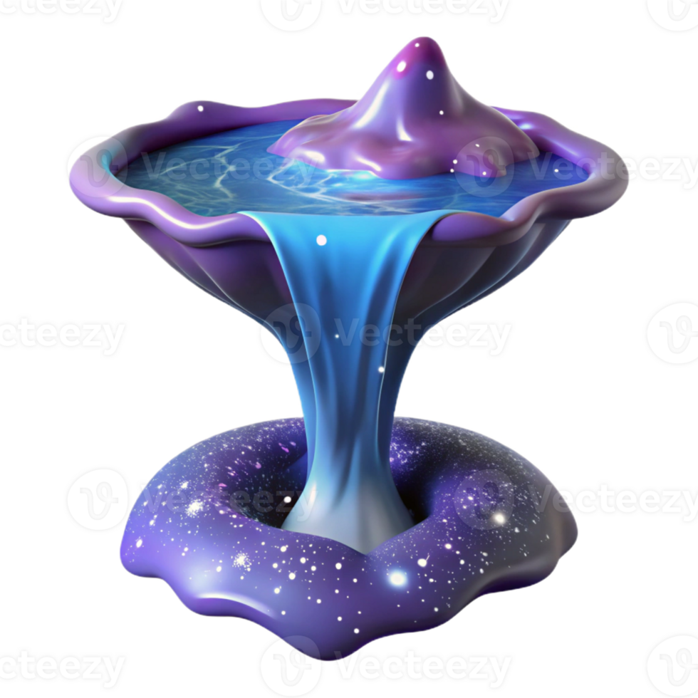 Cosmic Fountain in a Three Dimensional Render of Galactic Beauty png