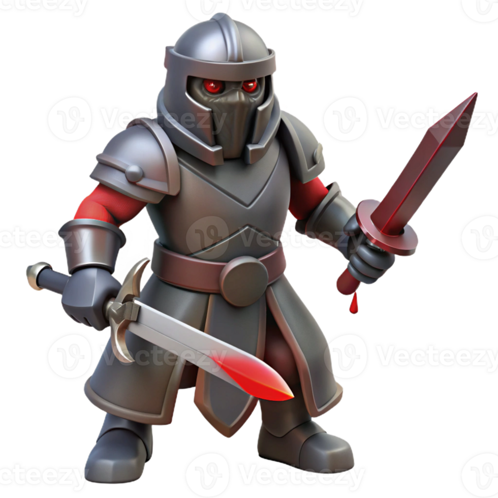 Dark Knight Swords, Armor, Fantasy in a Dynamic Three Dimensional Scene of Adventure png