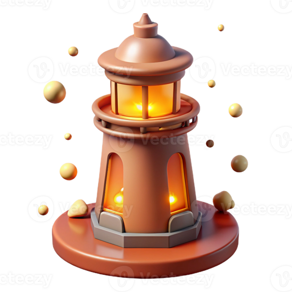 Luminous Tower 3D Render A radiant tower navigating the digital landscape, its surface glowing with vibrant colors in a stunning render. png